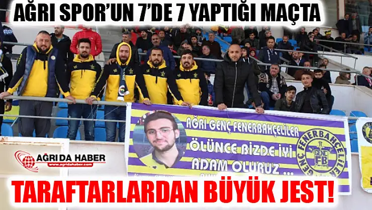 Ağrı 1970 Spor Taraftarlarından Koray Şener İçin Anlamlı Pankart