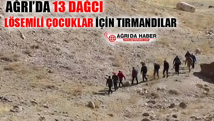 Ağrı'da 13 Dağcı Lösemili Çocuklar İçin Farkındalık Amacıyla Dağa Tırmandılar