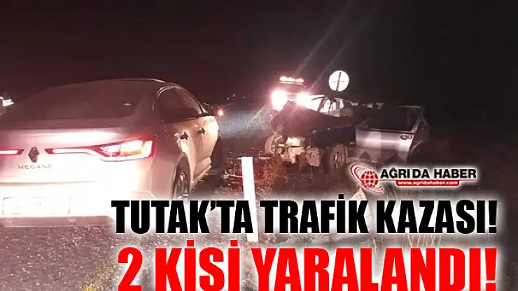 Ağrı Tutak'ta Trafik Kazası! 2 Kişi Yaralandı!