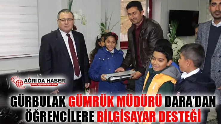 Doğubayazıt Gürbulak Gümrük Müdürü Dara'dan Öğrencilere Bilgisayar