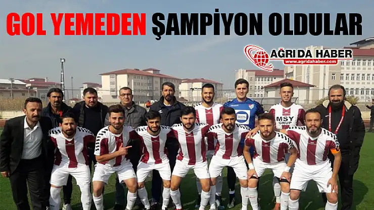 Patnos Spor Namağlup ve Lig Boyunca Gol Yemeden Şampiyon Oldu!
