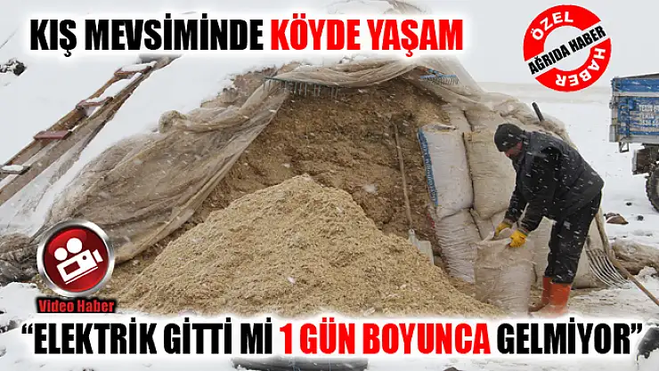 Ağrı'da Kış Mevsiminde 'Köyde Yaşam' Zorluğu