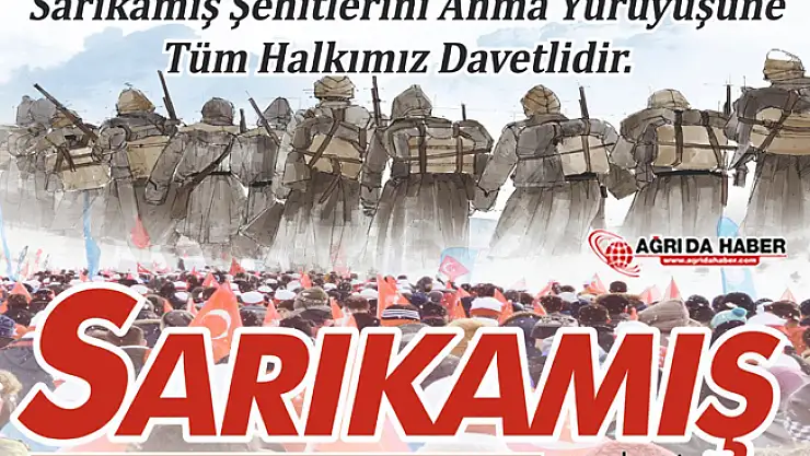 Ağrı Gençlik ve Spor İl Müdürlüğünden Sarıkamış Şehitlerini Anma Yürüyüşü