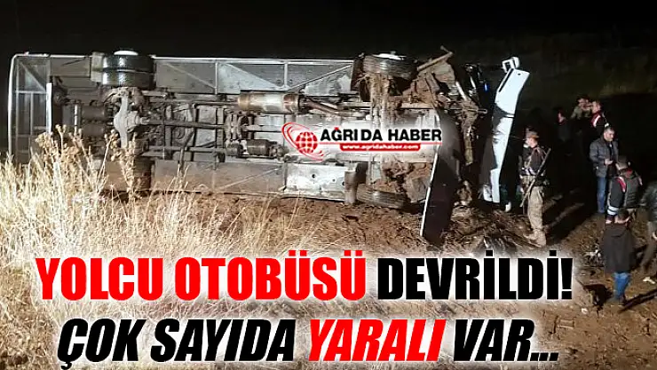Ağrı Patnos'ta Yolcu Otobüsü Şarampole Yuvarlandı! 19 Kişi Yaralandı!