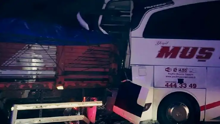 Bingöl'de Yolcu Otobüsü kaza yaptı! 9 Yaralı