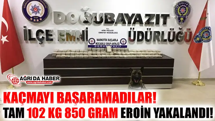 Doğubayazıt'ta Uyuşturucu Operasyonu! 102 Kg 850 Gram Eroin Yakalandı!