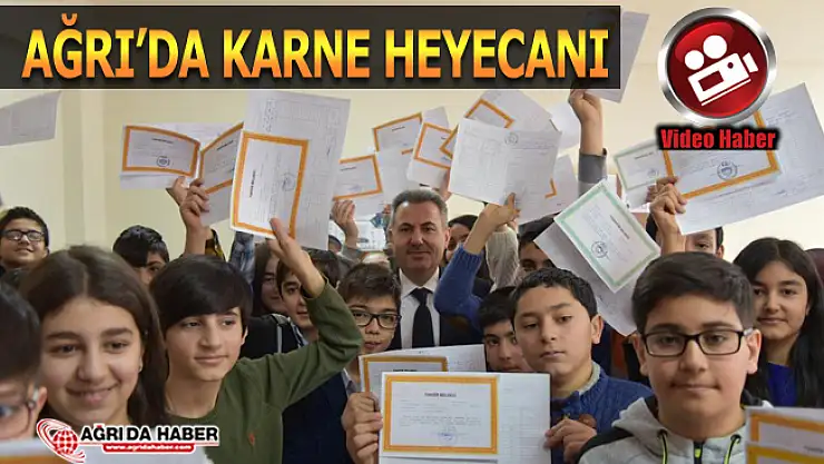 Ağrı Valisi Süleyman Elban Karne Dağıttı