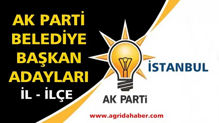 Ak Parti İstanbul Belediye Başkan Adayları İl ve İlçeler Tam Liste