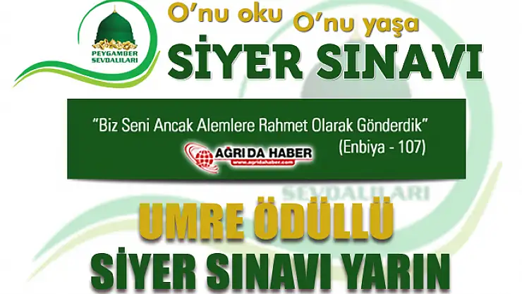 Ağrı'da 2500 Kişinin Gireceği Umre Ödüllü Siyer Sınavı Heyecanı