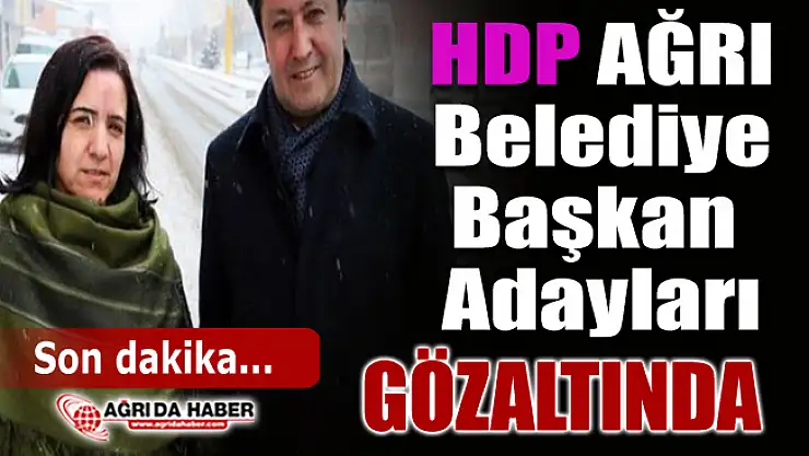 HDP Ağrı Belediye Eş Başkan Adaylarıyla Birlikte 55 Gözaltı
