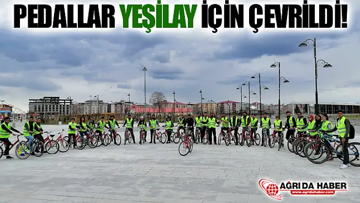 Ağrı'da Pedallar Yeşilay İçin Çevrildi