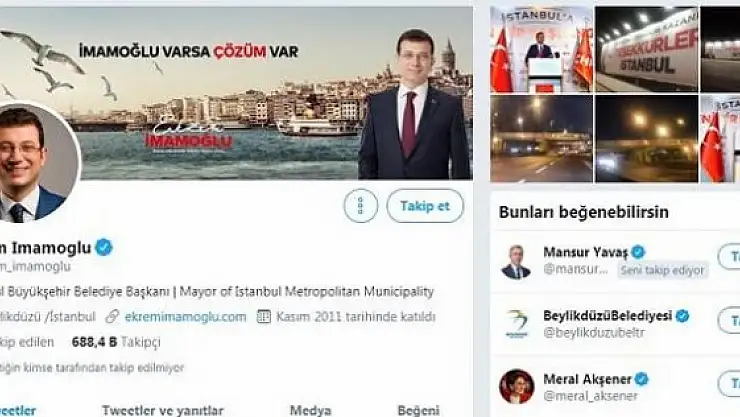 Ekrem İmamoğlu'ndan Yeni Profil