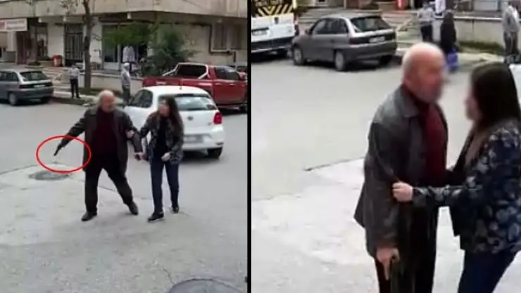 Silah Çeken Adamı Kızı İkna Etti!