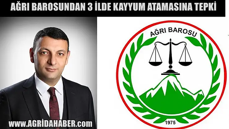 Ağrı Barosundan Van Mardin ve Diyarbakır Belediyelerine Kayyum Atanmasına Tepki