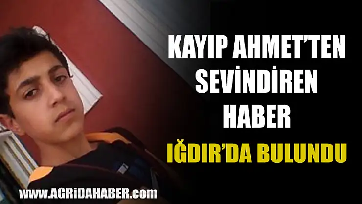 Ağrı'da Kayıp Çocuk Ahmet Yasin Batgın Bulundu