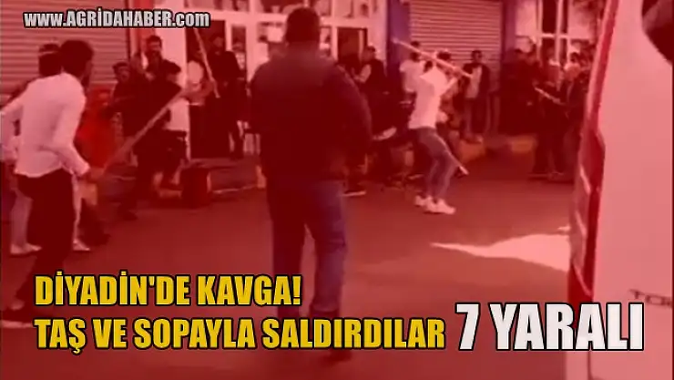 Ağrı Diyadin'de iki grup Taş ve Sopa ile bir birine girdi 7 Kişi Yaralandı