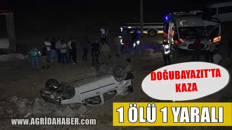 Ağrı Doğubayazıt'ta Otomobil Şarampole Uçtu! 1 Ölü 1 Yaralı