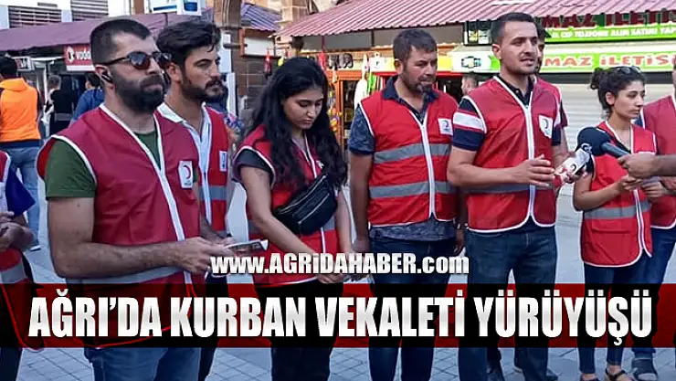 Ağrı Türk Kızılayı Kurban Vekaleti destek Yürüyüşü yaptı