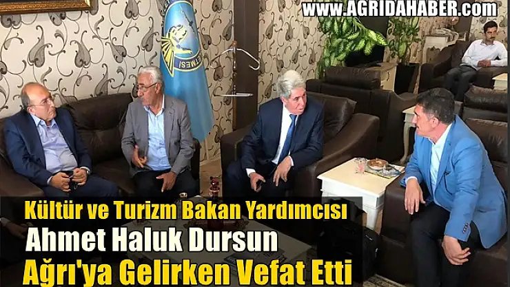 Kültür ve Turizm Bakan Yardımcısı Ahmet Haluk Dursun Ağrı yolunda vefat etti