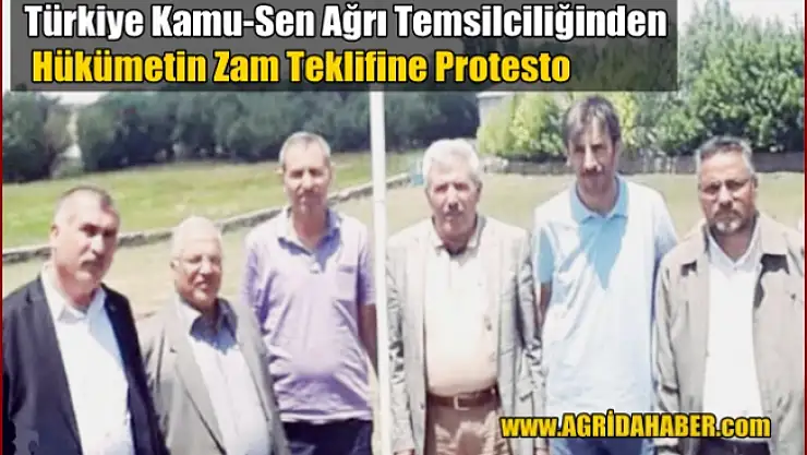 Türkiye Kamu-Sen Ağrı İl Temsilciliğinden Hükümetin Zam Teklifine Protesto