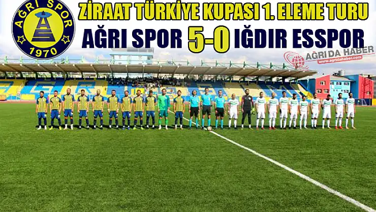 Ziraat Türkiye Kupası 1. Eleme Turu Ağrıspor 5-0 Iğdır Esspor