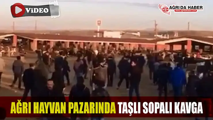 Ağrı Hayvan Pazarında Sopalı Kavga Kameralara Yansıdı