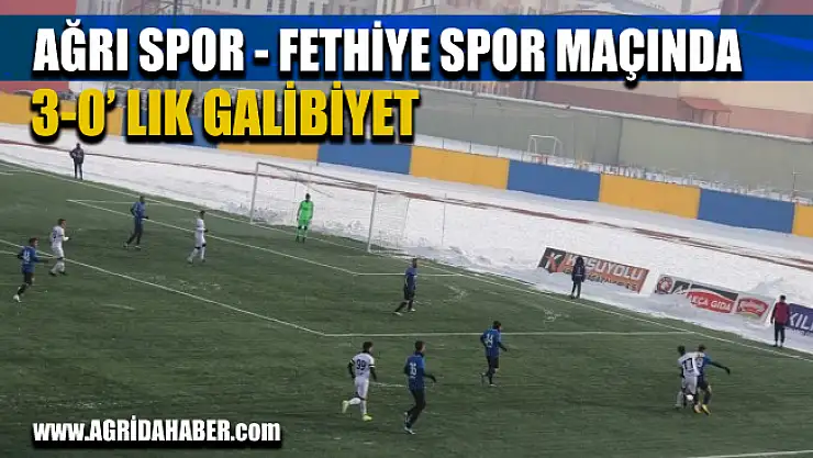 Ağrı 1970 Spor-Fethiye Spor maçında 3-0 Galip geldi
