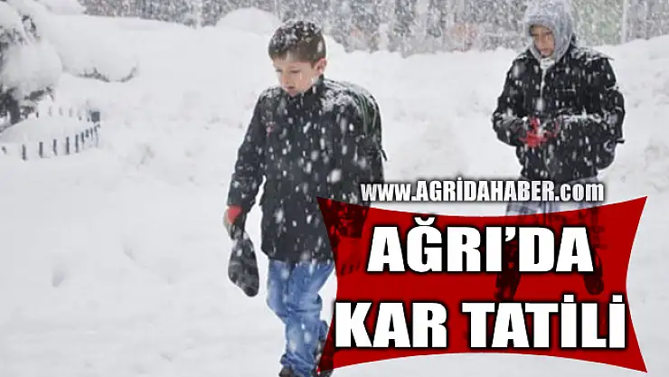 Ağrı'da yoğun kar nedeniyle Eğitime 5 Şubat Çarşamba bir gün ara verildi