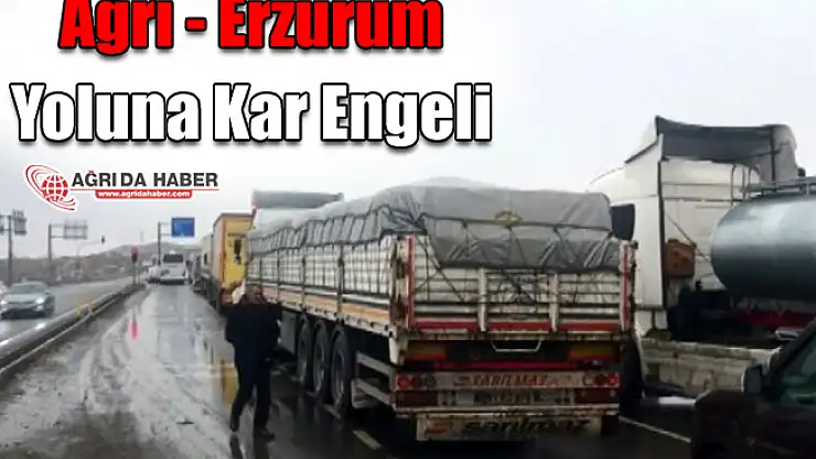 Ağrı - Erzurum Yoluna Kar Engeli