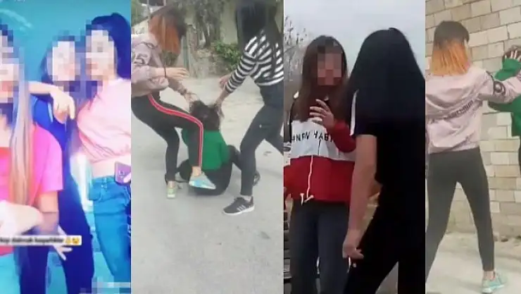 Denizli'de 3 kız çocukları, öldüresiye dövdü!