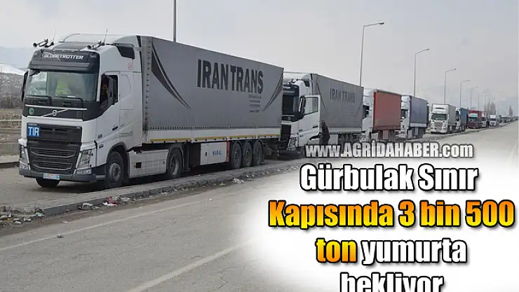 Gürbulak Sınır Kapısında 3 bin 500 ton yumurta bekliyor