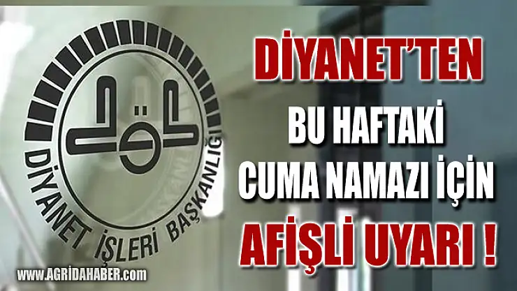 Diyanetten İlk Cuma Namazı İçin Afişli Uyarı