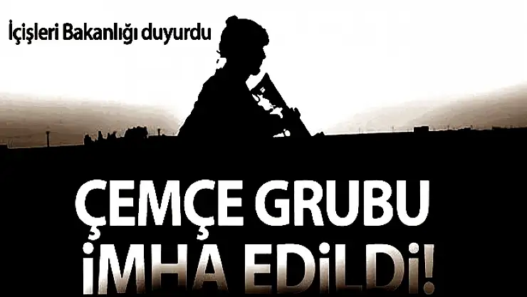 İçişleri Bakanlığı PKK'nın Çemçe Grubu İmha Edildi