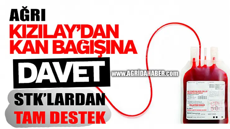 Kızılay'ın Kan Bağışı Çağrısına Ağrı'dan Büyük Destek