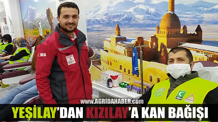 Yeşilay Ağrı Şubesinden Kızılay'a Kan Bağışı desteği