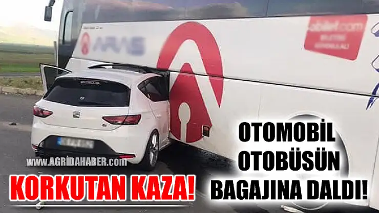 Ağrı'dan Erzurum'a giden araç Otobüsün bagajına girdi