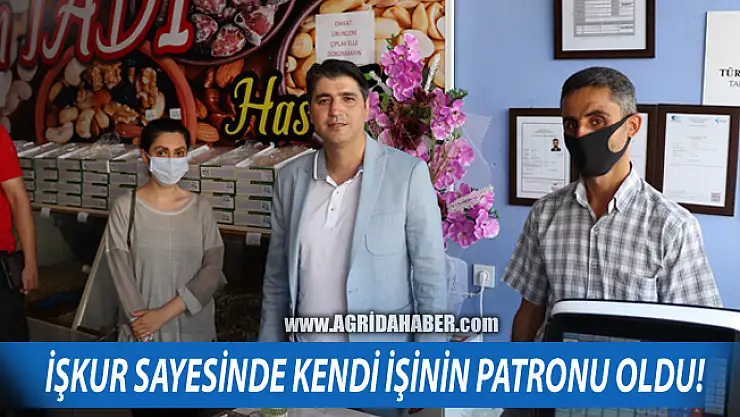 İŞKUR Desteğiyle Ağrılı Engelli Vatandaş Kendi İşinin Patronu Oldu