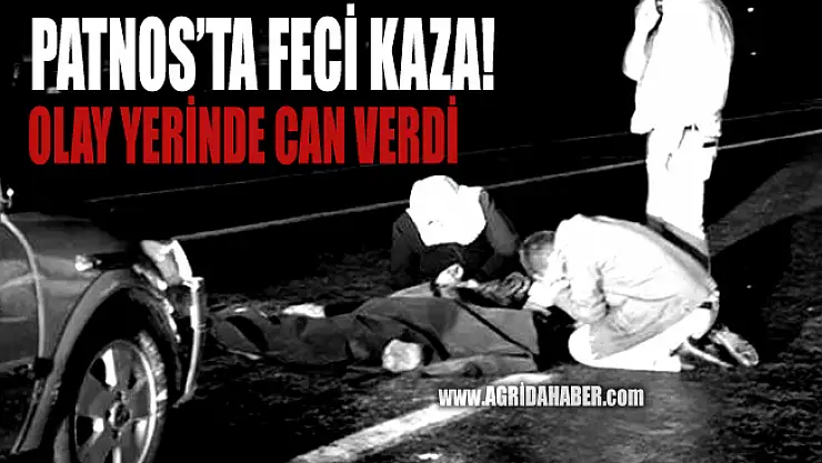 Patnos'ta Otomobilin Çarptığı Yaşlı Adam olay yerinde can verdi