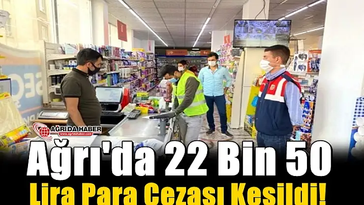 Ağrı'da 22 bin 50 Lira Cezası