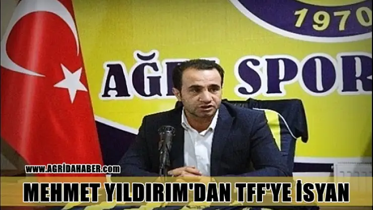 Ağrı Spor'dan TFF'ye Sert Mesaj