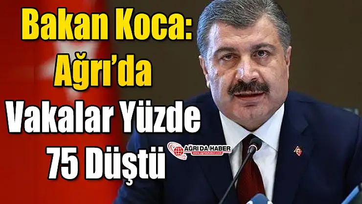 Bakan Koca'dan Sevindiren Haber! Ağrı'da Yüzde 75 Düşüş