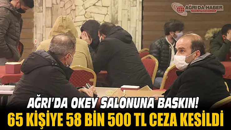 Ağrı'da Kovid-19 kurallarını ihlal eden kafede okey oynayanlara 58 bin 500 lira ceza