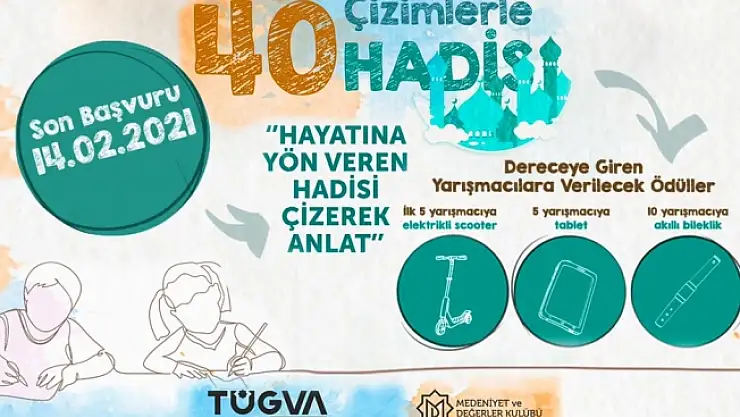 TÜGVA Ağrı Temsilciliği 'Çizimlerle 40 Hadis' Yarışması Başlattı