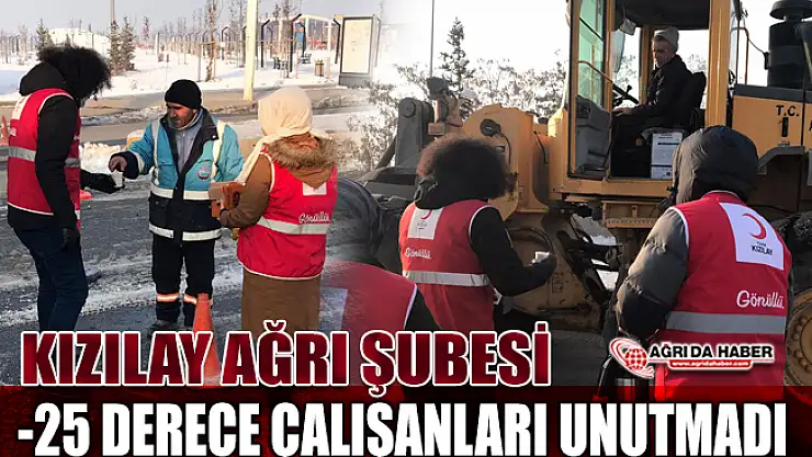 Türk Kızılay Ağrı Şubesinden Kısıtlamada Görevli çalışanlara  - 25 derece ikram
