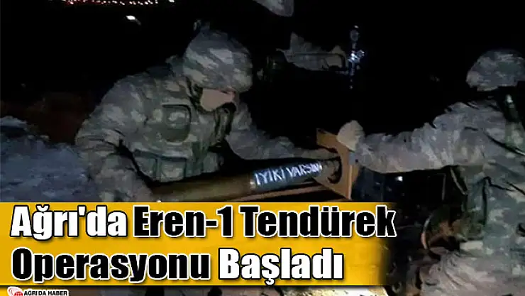 Ağrı'da Eren-1 Tendürek Operasyonu Başladı