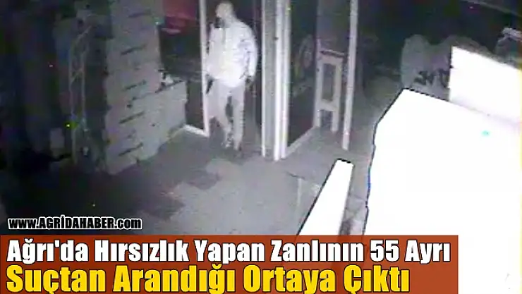 Ağrı'da Hırsızlık Yapan Zanlının 55 Ayrı Suçtan Arandığı Ortaya Çıktı
