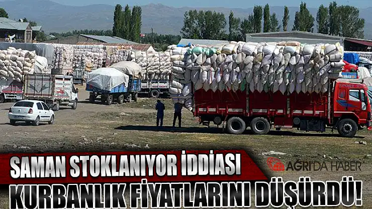 Ağrı'da Saman stoklandığı iddiası kurbanlık fiyatlarını düşürdü