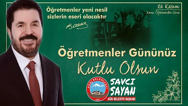 Başkan Savcı Sayan'ın 24 Kasım Öğretmenler Günü Mesajı