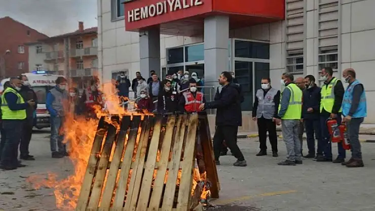 Eleşkirt'te yangın tatbikatı yapıldı