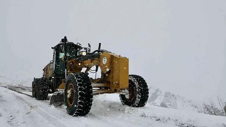 Ağrı'da kar yağışı sonrası kapanan yollar açıldı